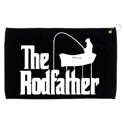 The Rod Father Funny Fishing Dad Grommeted Golf Towel