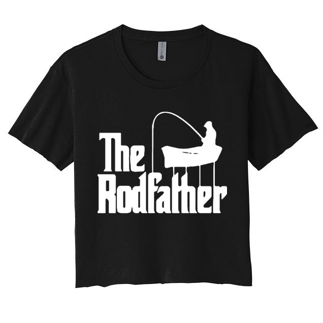 The Rod Father Funny Fishing Dad Crop Top