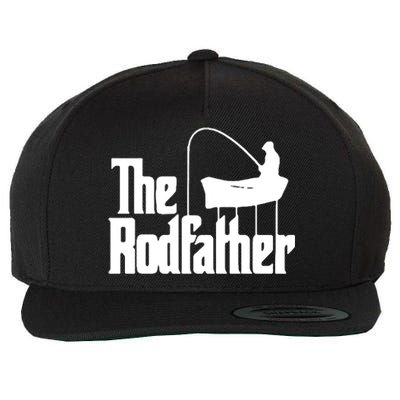 The Rod Father Funny Fishing Dad Wool Snapback Cap