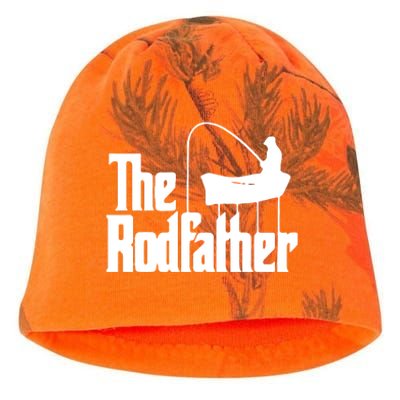 The Rod Father Funny Fishing Dad Kati - Camo Knit Beanie