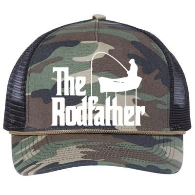 The Rod Father Funny Fishing Dad Retro Rope Trucker Hat Cap