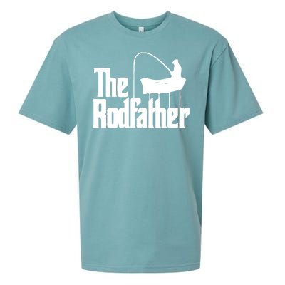 The Rod Father Funny Fishing Dad Sueded Cloud Jersey T-Shirt