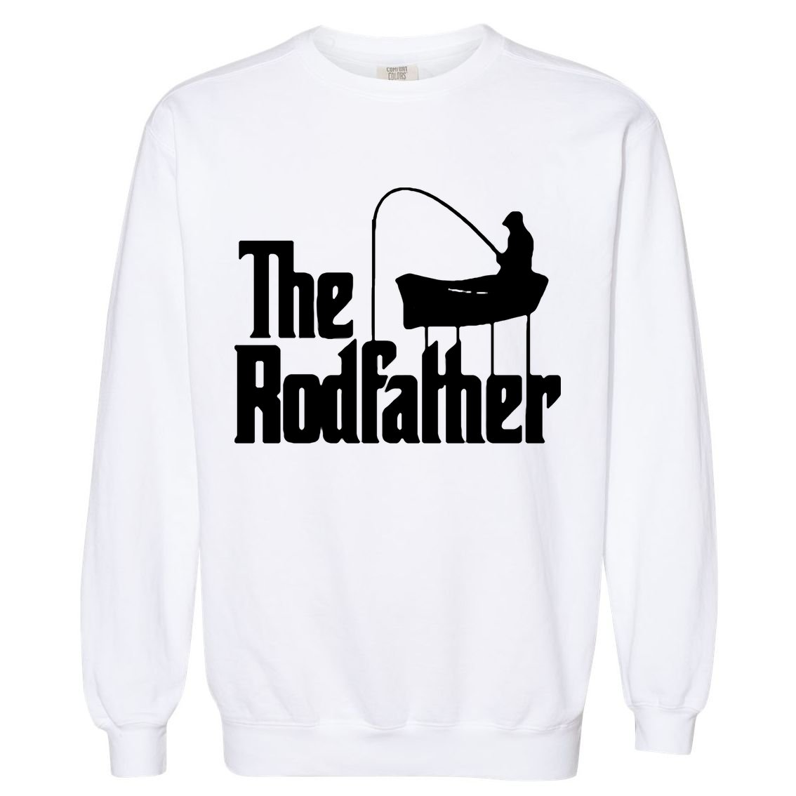 The Rod Father Funny Fishing Dad Garment-Dyed Sweatshirt