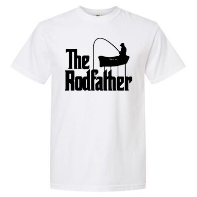 The Rod Father Funny Fishing Dad Garment-Dyed Heavyweight T-Shirt