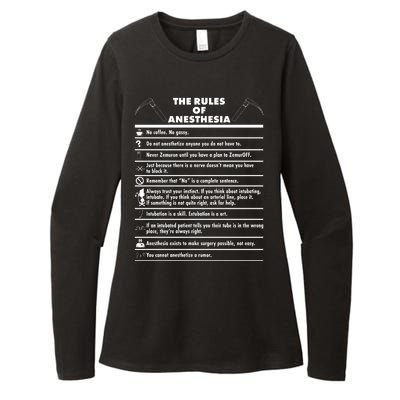 The Rules of Anesthesia Womens CVC Long Sleeve Shirt