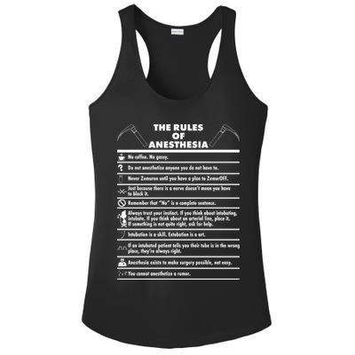 The Rules of Anesthesia Ladies PosiCharge Competitor Racerback Tank