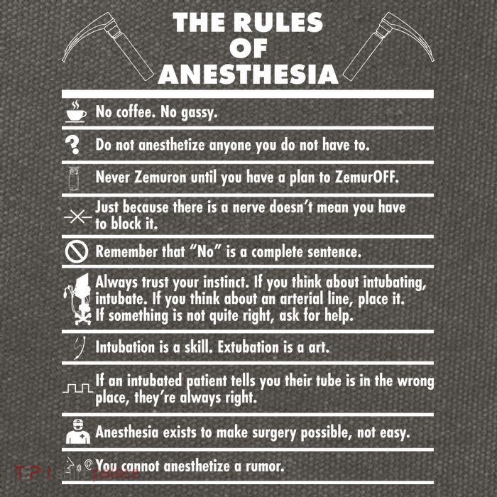 The Rules of Anesthesia Cotton Canvas Backpack