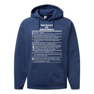 The Rules of Anesthesia Performance Fleece Hoodie