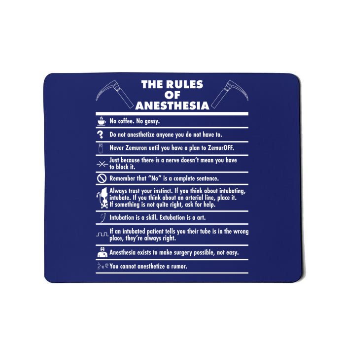 The Rules of Anesthesia Mousepad