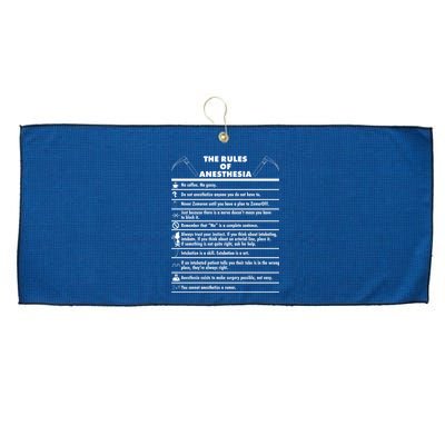 The Rules of Anesthesia Large Microfiber Waffle Golf Towel