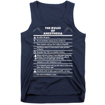 The Rules of Anesthesia Tank Top