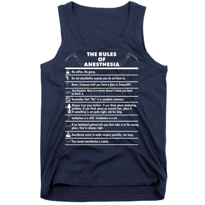 The Rules of Anesthesia Tank Top