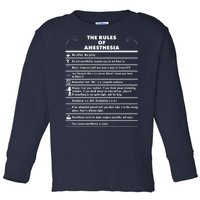 The Rules of Anesthesia Toddler Long Sleeve Shirt