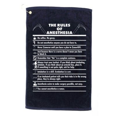 The Rules of Anesthesia Golf Towel