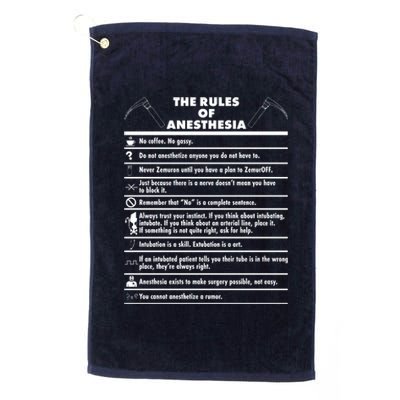 The Rules of Anesthesia Platinum Collection Golf Towel