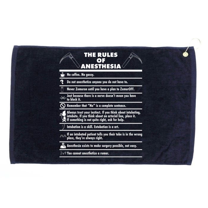 The Rules of Anesthesia Grommeted Golf Towel