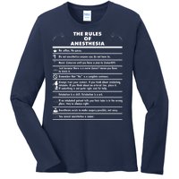 The Rules of Anesthesia Ladies Long Sleeve Shirt