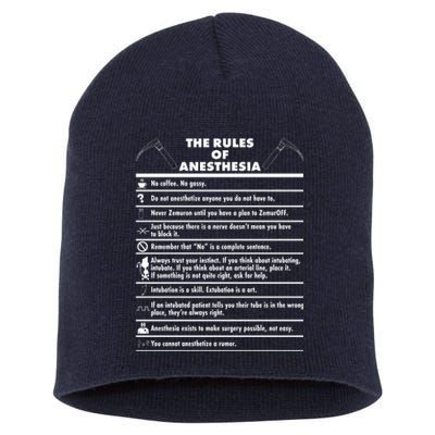 The Rules of Anesthesia Short Acrylic Beanie