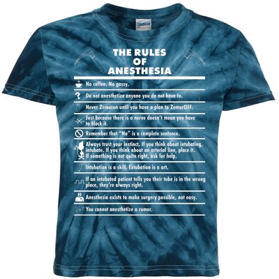 The Rules of Anesthesia Kids Tie-Dye T-Shirt