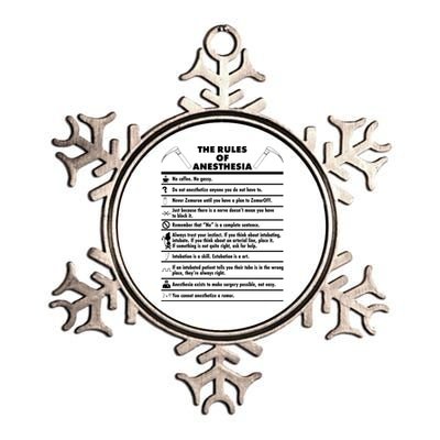 The Rules of Anesthesia Metallic Star Ornament