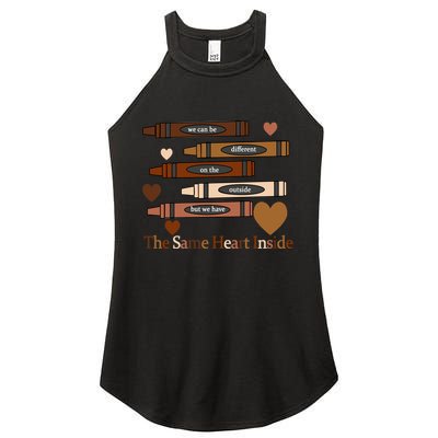 The Same Heart Inside Women's Perfect Tri Rocker Tank