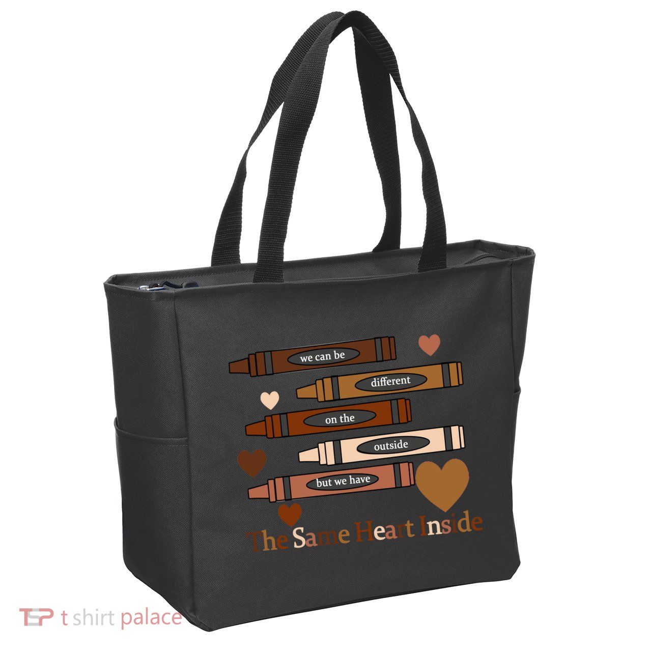 The Same Heart Inside Zip Tote Bag