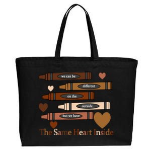 The Same Heart Inside Cotton Canvas Jumbo Tote