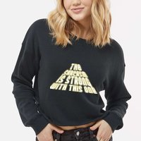 The Sarcasm Is Strong With This One Cropped Pullover Crew