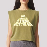 The Sarcasm Is Strong With This One Garment-Dyed Women's Muscle Tee