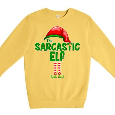 The Sarcastic Elf Matching Christmas Premium Crewneck Sweatshirt