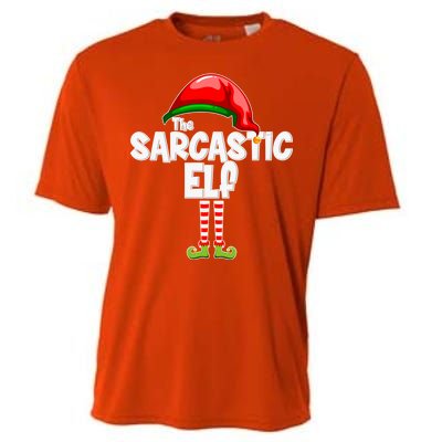 The Sarcastic Elf Matching Christmas Cooling Performance Crew T-Shirt