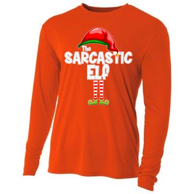 The Sarcastic Elf Matching Christmas Cooling Performance Long Sleeve Crew