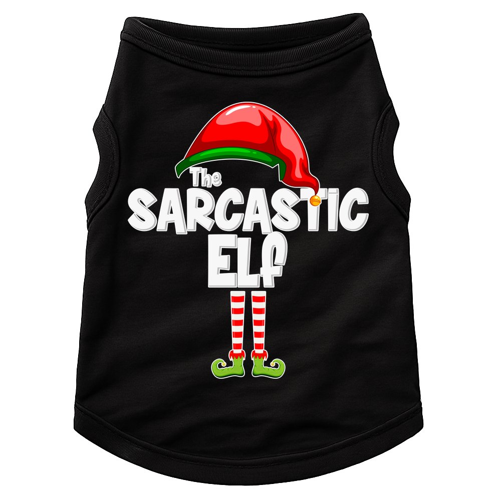 The Sarcastic Elf Matching Christmas Doggie Tank