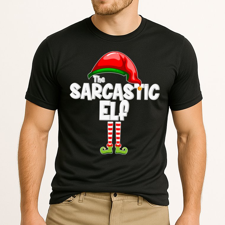 The Sarcastic Elf Matching Christmas Performance Shirt