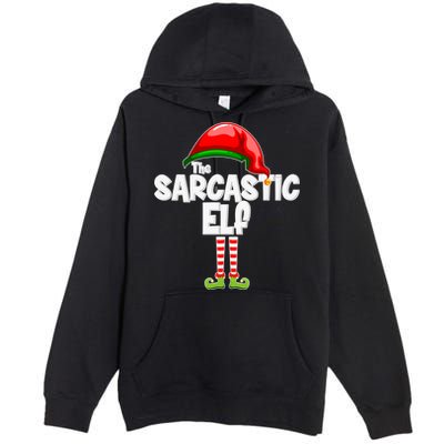 The Sarcastic Elf Matching Christmas Premium Pullover Hoodie