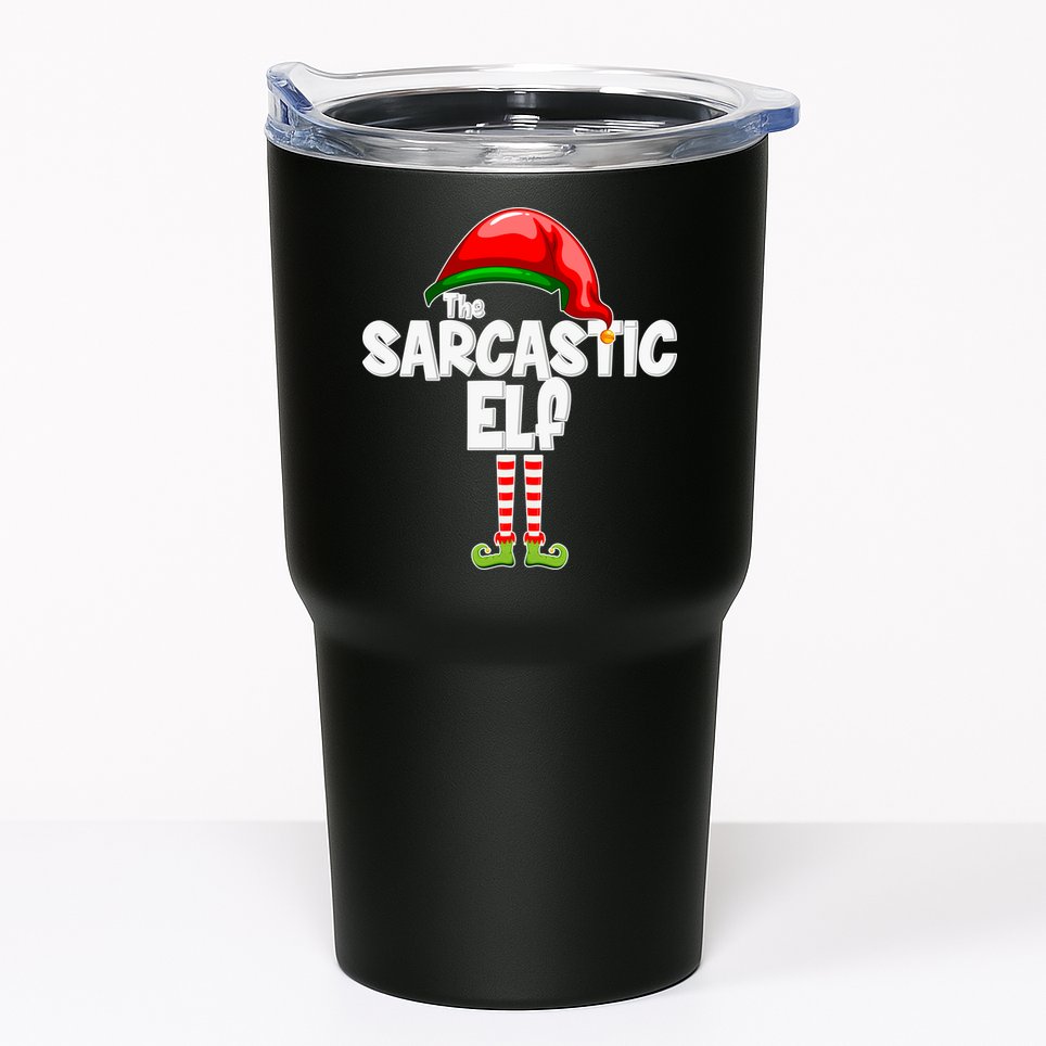 The Sarcastic Elf Matching Christmas Tumbler