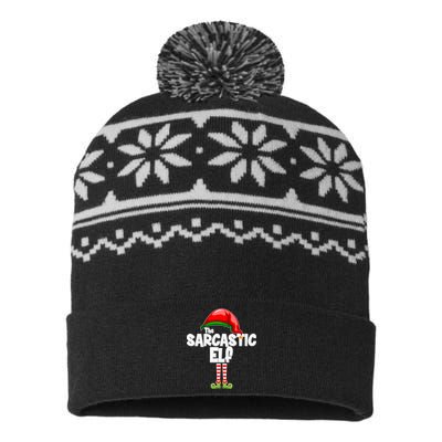 The Sarcastic Elf Matching Christmas USA-Made Snowflake Beanie