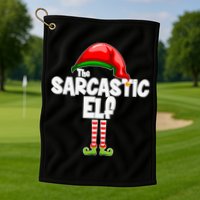 The Sarcastic Elf Matching Christmas Golf Towel