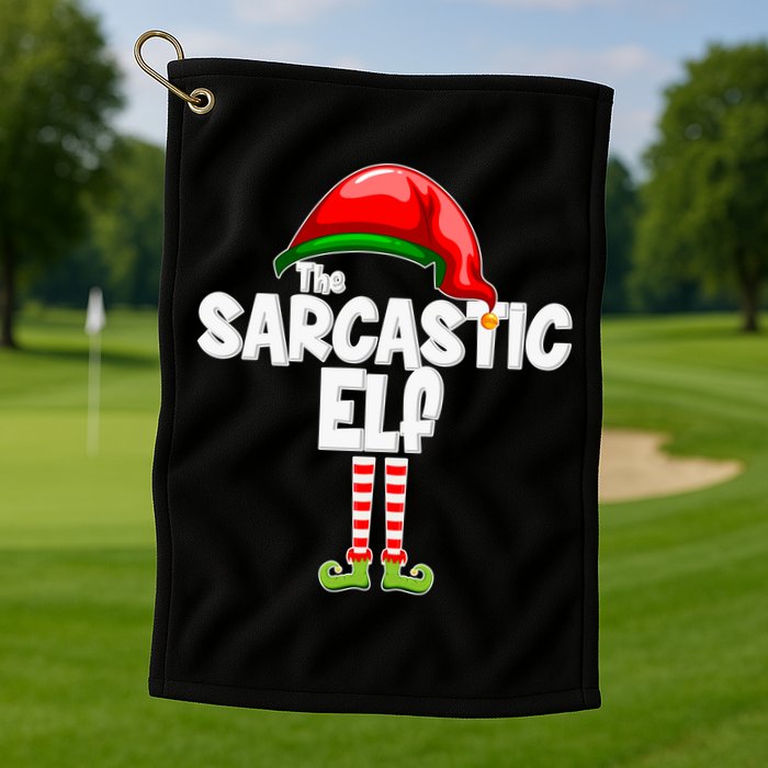 The Sarcastic Elf Matching Christmas Golf Towel