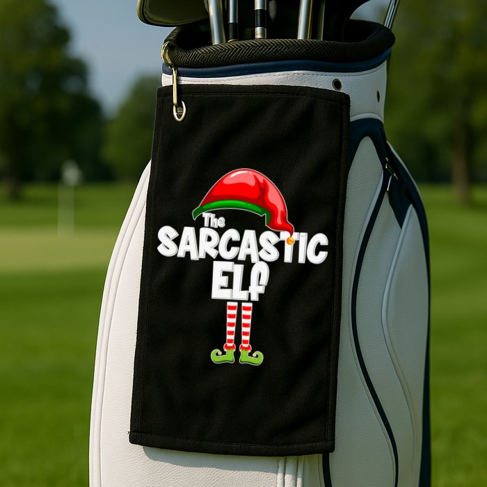 The Sarcastic Elf Matching Christmas Golf Towel