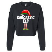 The Sarcastic Elf Matching Christmas Cropped Pullover Crew