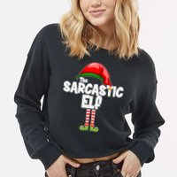 The Sarcastic Elf Matching Christmas Cropped Pullover Crew