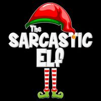 The Sarcastic Elf Matching Christmas Cropped Pullover Crew