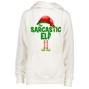 The Sarcastic Elf Matching Christmas Womens Funnel Neck Pullover Hood