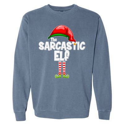 The Sarcastic Elf Matching Christmas Garment-Dyed Sweatshirt