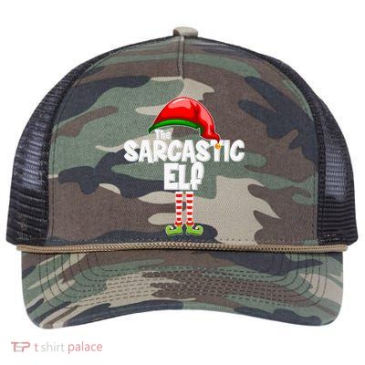 The Sarcastic Elf Matching Christmas Retro Rope Trucker Hat Cap