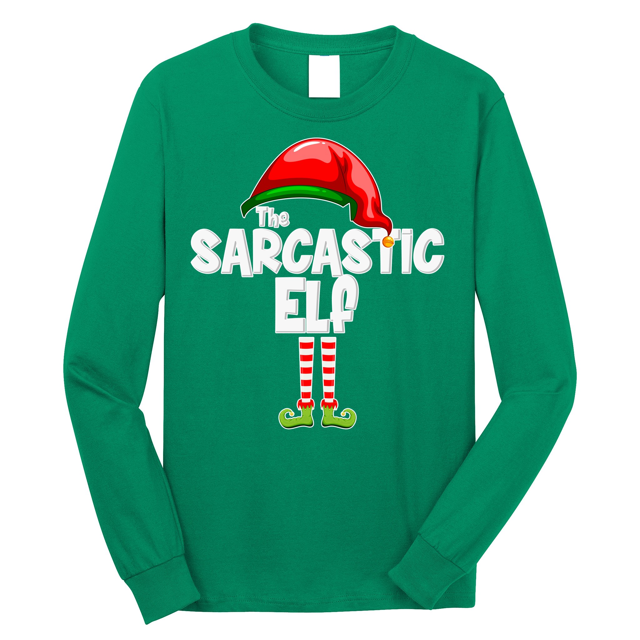 The Sarcastic Elf Matching Christmas Long Sleeve Shirt