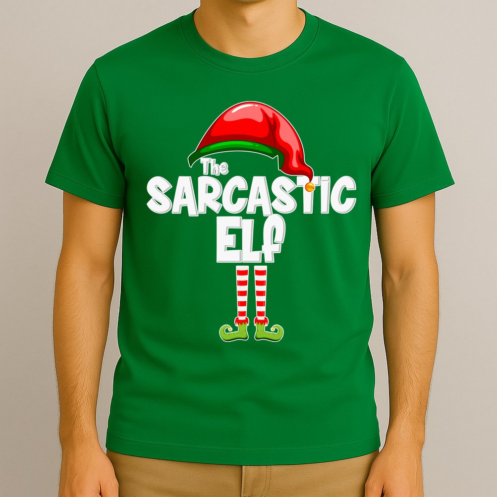 The Sarcastic Elf Matching Christmas T-Shirt