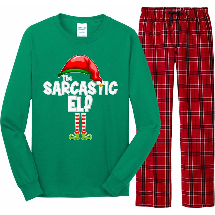 The Sarcastic Elf Matching Christmas Long Sleeve Pajama Set