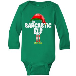 The Sarcastic Elf Matching Christmas Baby Long Sleeve Bodysuit